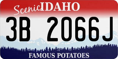 ID license plate 3B2066J