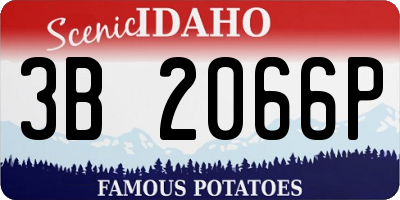 ID license plate 3B2066P