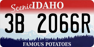 ID license plate 3B2066R