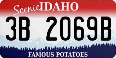 ID license plate 3B2069B