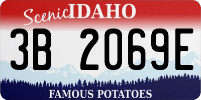 ID license plate 3B2069E