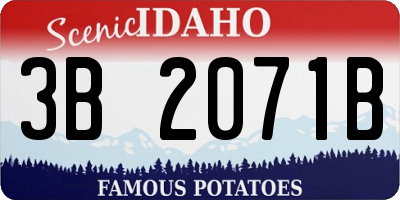 ID license plate 3B2071B