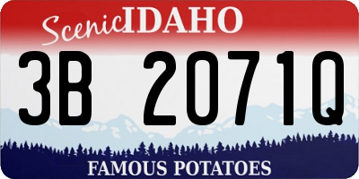 ID license plate 3B2071Q