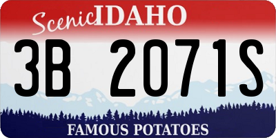 ID license plate 3B2071S