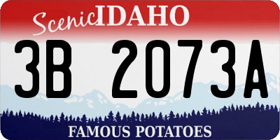 ID license plate 3B2073A