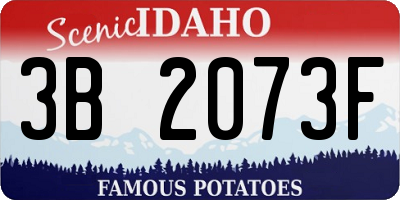 ID license plate 3B2073F