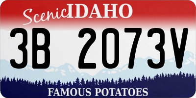 ID license plate 3B2073V
