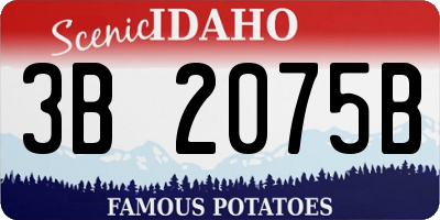 ID license plate 3B2075B