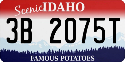 ID license plate 3B2075T