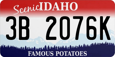 ID license plate 3B2076K