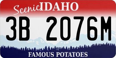 ID license plate 3B2076M