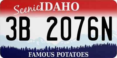 ID license plate 3B2076N