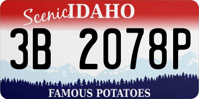 ID license plate 3B2078P