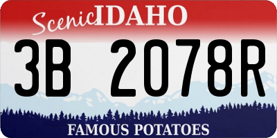 ID license plate 3B2078R