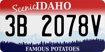 ID license plate 3B2078V
