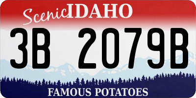 ID license plate 3B2079B