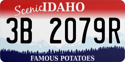 ID license plate 3B2079R