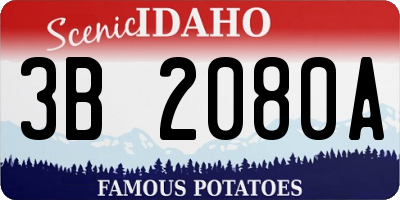 ID license plate 3B2080A