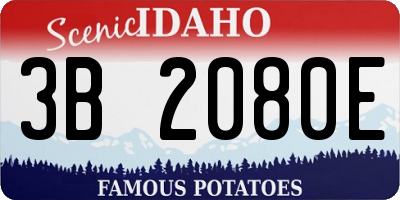 ID license plate 3B2080E