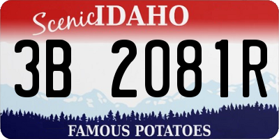ID license plate 3B2081R