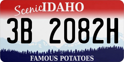 ID license plate 3B2082H