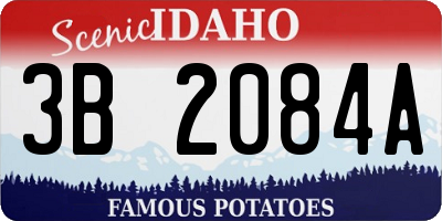 ID license plate 3B2084A