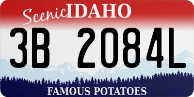 ID license plate 3B2084L