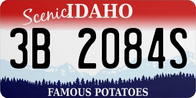 ID license plate 3B2084S