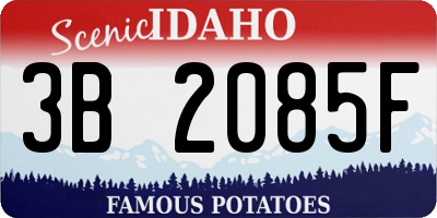 ID license plate 3B2085F