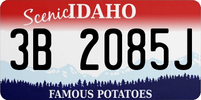 ID license plate 3B2085J