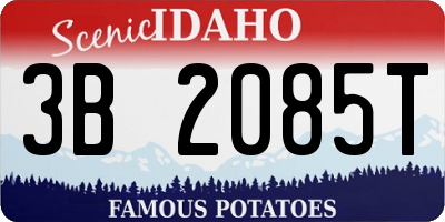 ID license plate 3B2085T