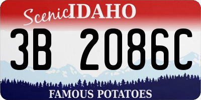 ID license plate 3B2086C