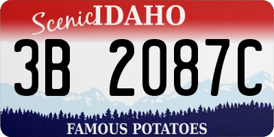 ID license plate 3B2087C