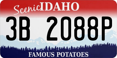 ID license plate 3B2088P