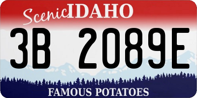 ID license plate 3B2089E