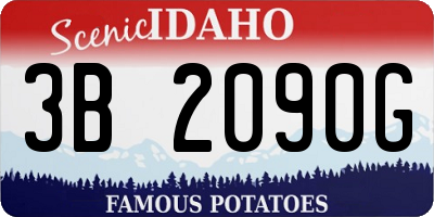 ID license plate 3B2090G