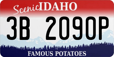 ID license plate 3B2090P