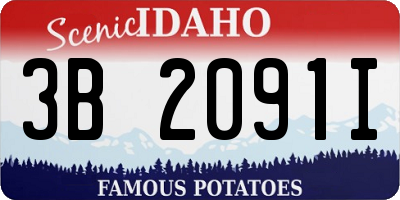 ID license plate 3B2091I