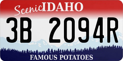 ID license plate 3B2094R