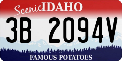 ID license plate 3B2094V