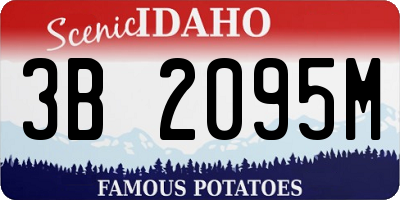 ID license plate 3B2095M