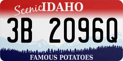 ID license plate 3B2096Q