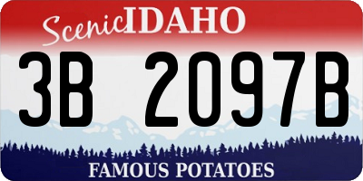 ID license plate 3B2097B