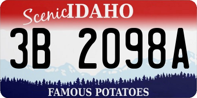 ID license plate 3B2098A