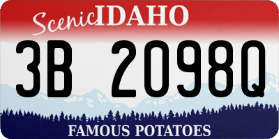 ID license plate 3B2098Q