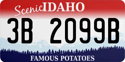 ID license plate 3B2099B