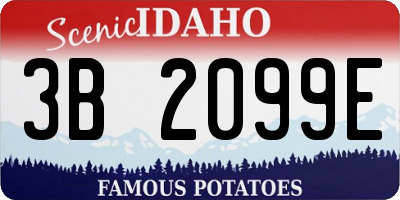 ID license plate 3B2099E