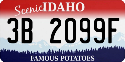 ID license plate 3B2099F