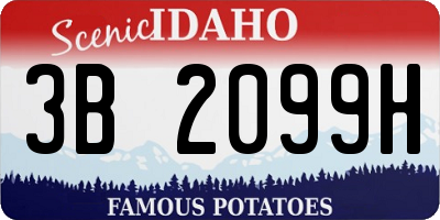 ID license plate 3B2099H