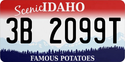 ID license plate 3B2099T